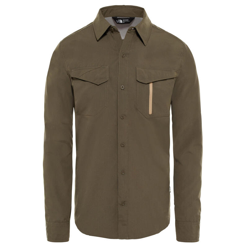 Roupa de caminhada para homem - Camisa Sequoia L/S - Verde Taupe