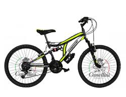 Vélo enfant Canellini COLORADO 24" Titane/Vert tout suspendu 18 vitesses