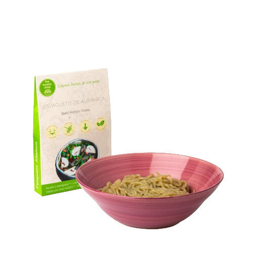 Espaguetis de albahaca Pasta de Konjac (Pack 25 unidades)