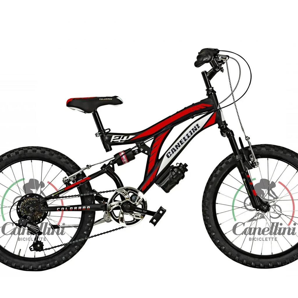 Boy's bike MTB Canellini COLORADO 20" FULL SUSPENSION - Black/Red
