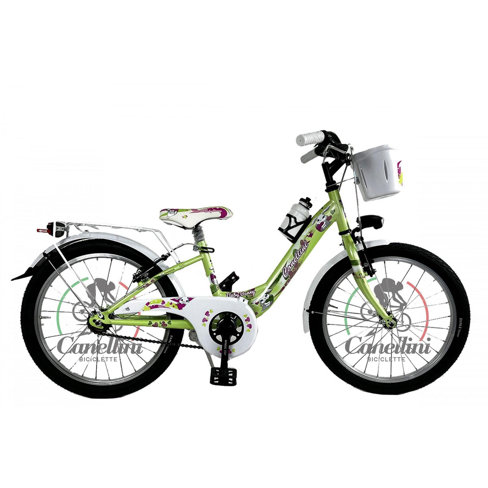 Rower Dziecięcy Canellini VENERE 20"  BABY BUNNY - Jasnozielony