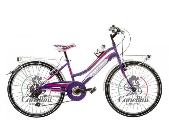Vélo VTT Canellini LINCY 24" violet/fuchsia - 6 vitesses, cadre acier
