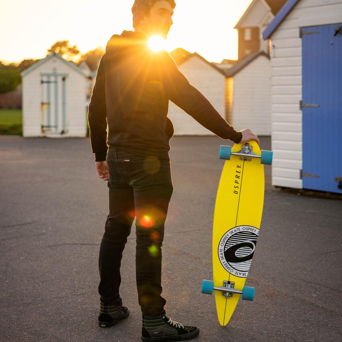 Osprey Pintail Longboard - Stripe | Skateboards, Unisex, Yellow 2/7