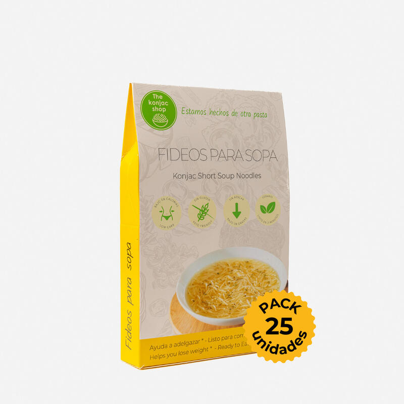 Fideos para sopa de Konjac: Pack 25 unidades (200g/unidad)