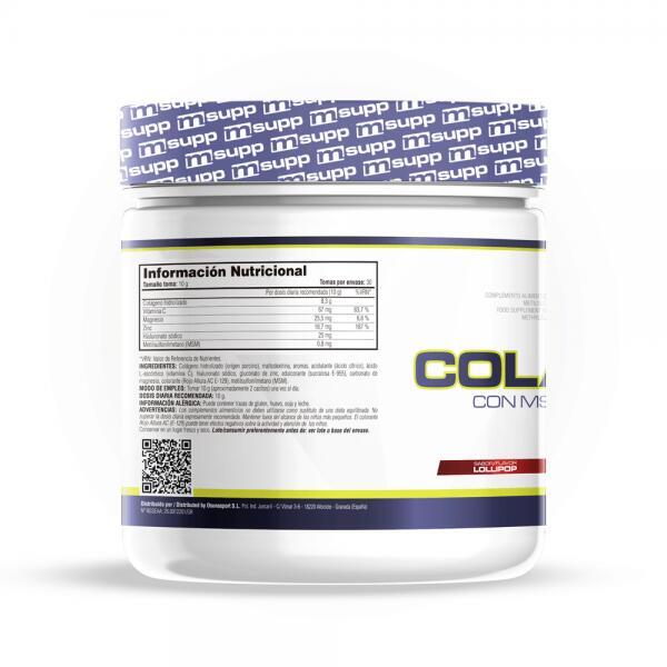 Colágeno con MSM y Vitamina C - 300g Lollipop de MM Supplements