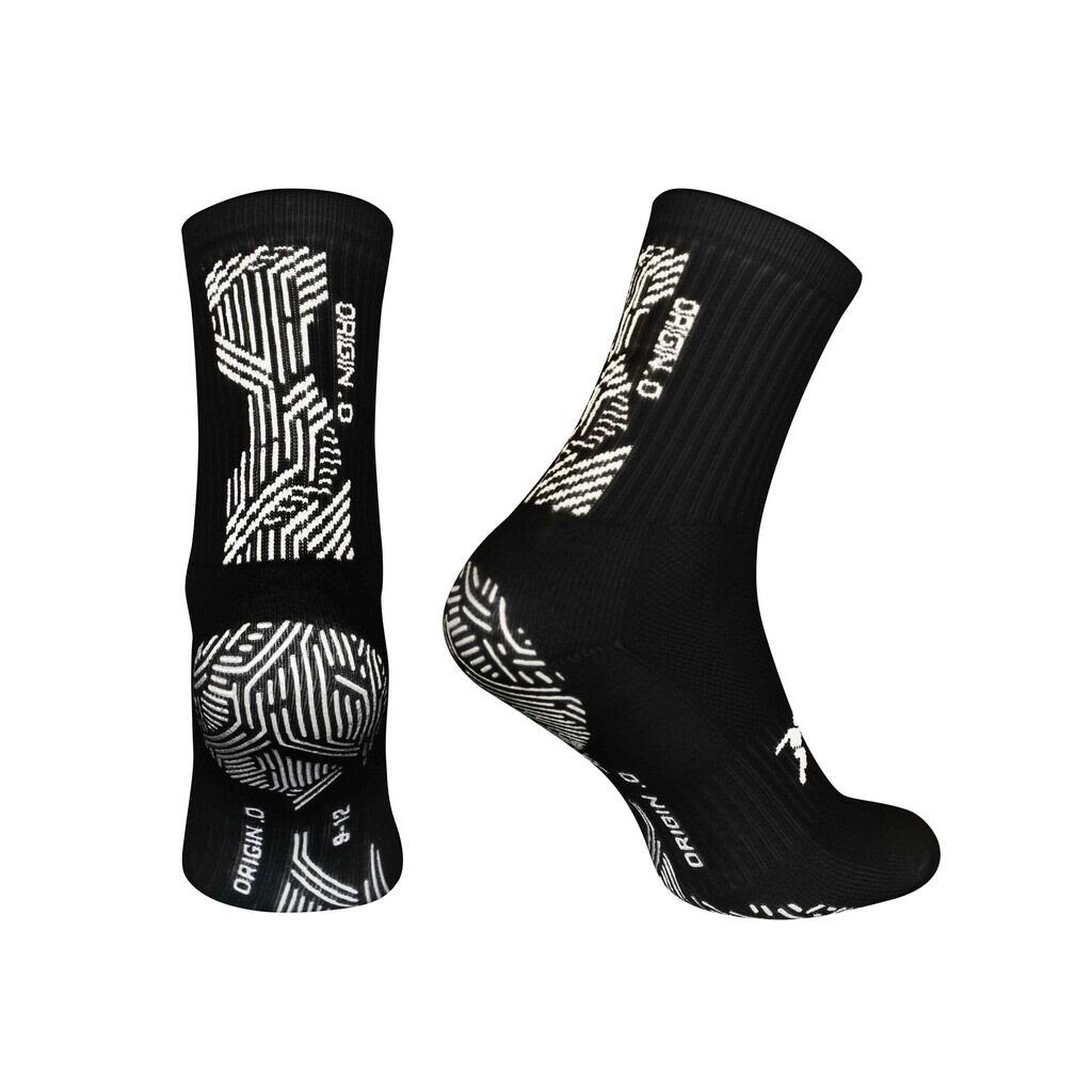 Childrens/Kids Origin.0 Gripped AntiSlip Sports Socks (Black/White) 4/4
