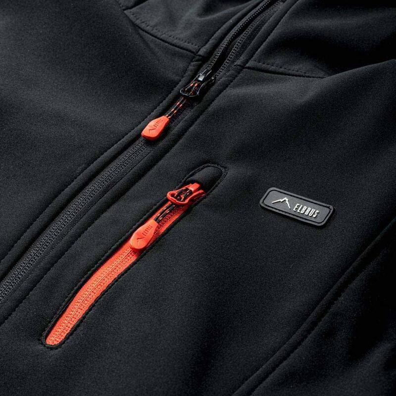Giacca Impermeabile Donna Elbrus Iver Nero Arancia Piccante Asfalto