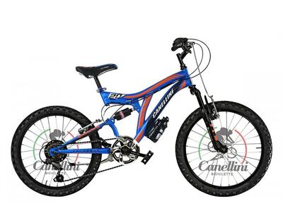 Kinderfahrrad MTB Canellini COLORADO 20" Full Suspension - Titan/Grun
