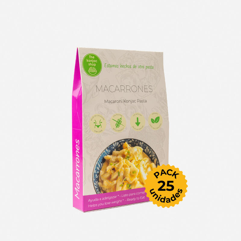 Macarrones Pasta de Konjac (Pack 25 unidades)