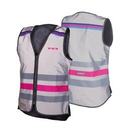 WOWOW Dames veiligheidsvest Lucy Full Reflective, grijs-roze