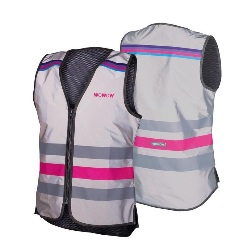 WOWOW Dames veiligheidsvest Lucy Full Reflective, grijs-roze