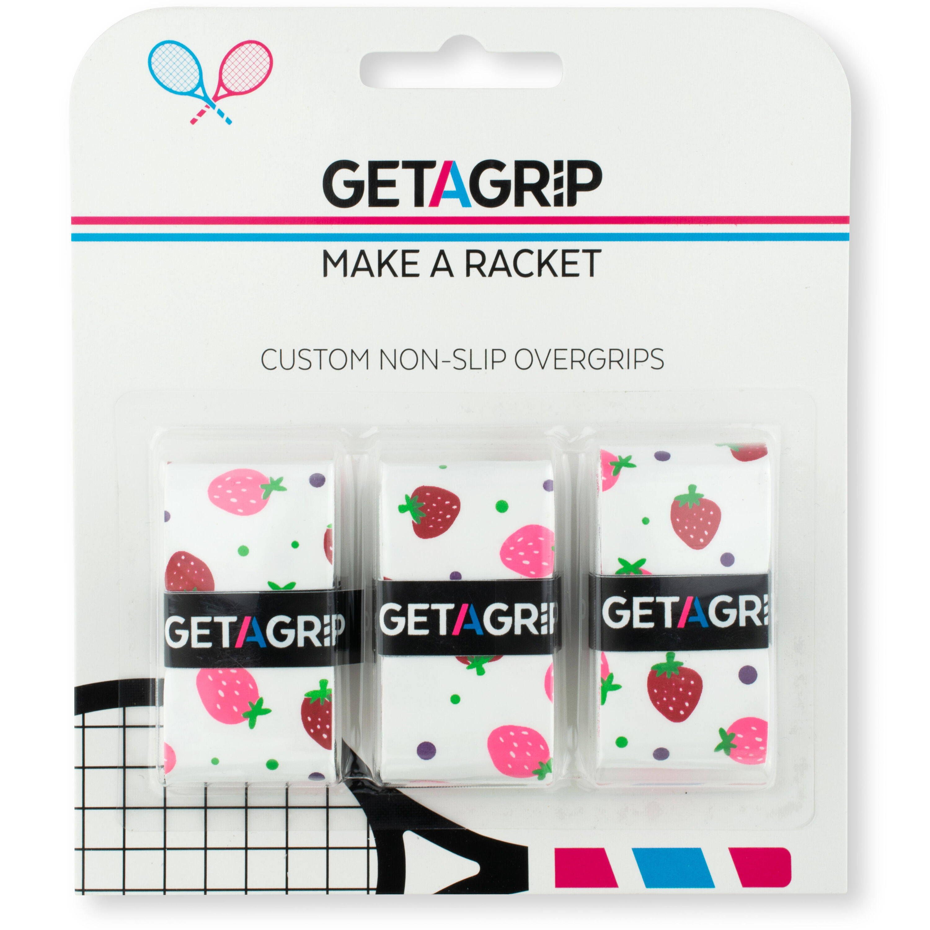 GET A GRIP Get A Grip Tennis Grips - Strawberries & Cream Pack