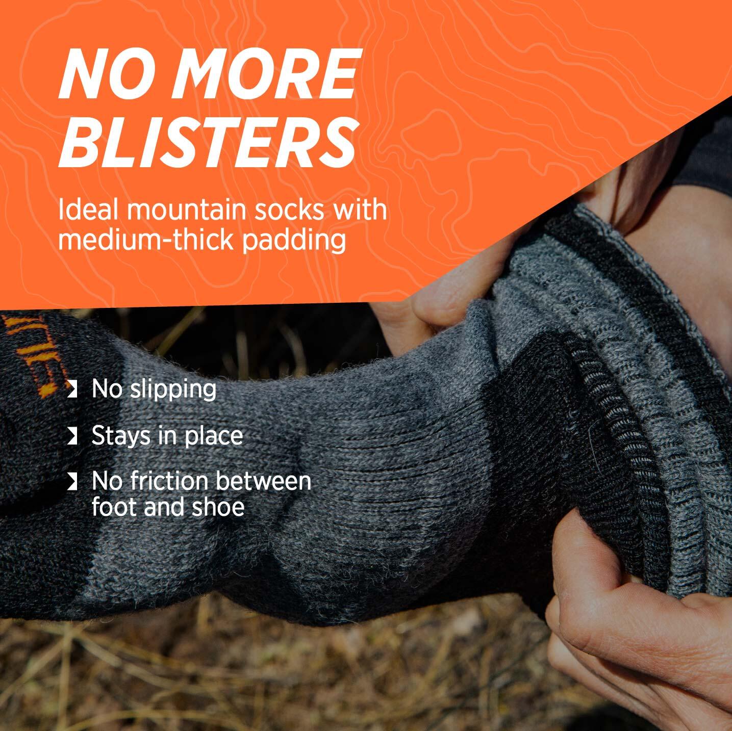 Alpaca Merino Hiking Socks: CORDILLERA Padded Trekking Thermal Socks Unisex. 3/7