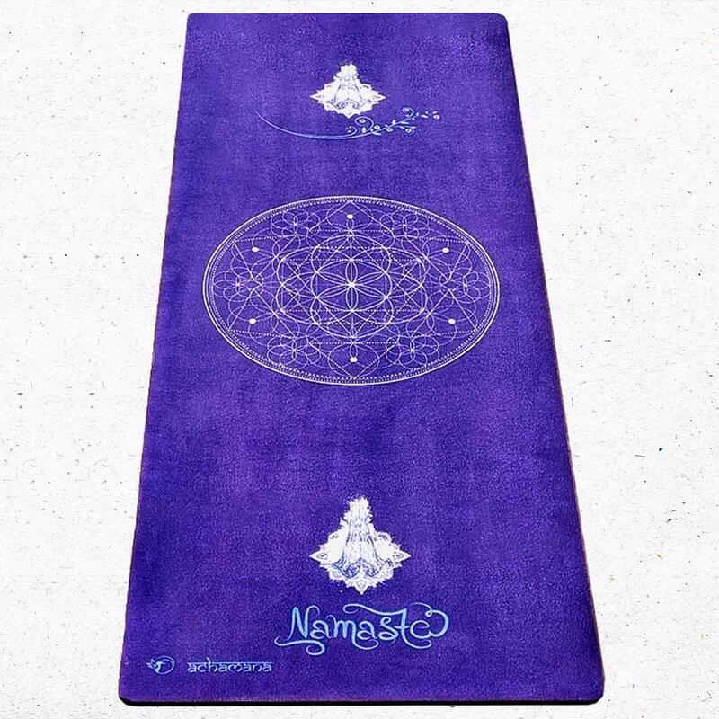 Yogamat, nieuwe generatie 3-laags, 6mmx68Cmx1,83m + yogatas - Namasté Indigo