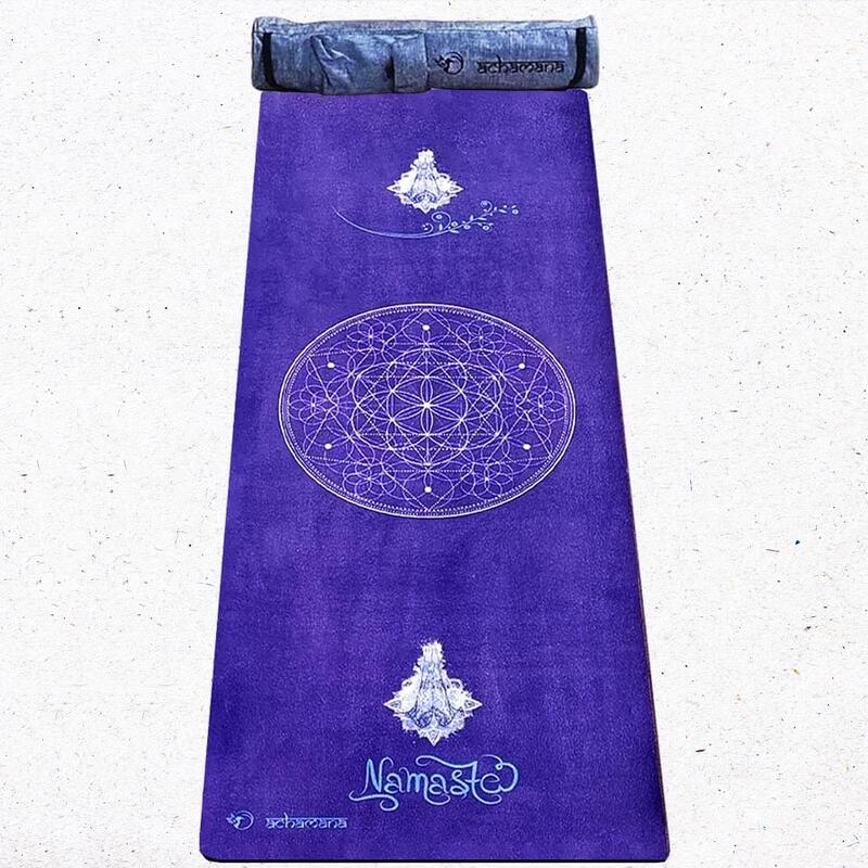 Yogamat, nieuwe generatie 3-laags, 6mmx68Cmx1,83m + yogatas - Namasté Indigo