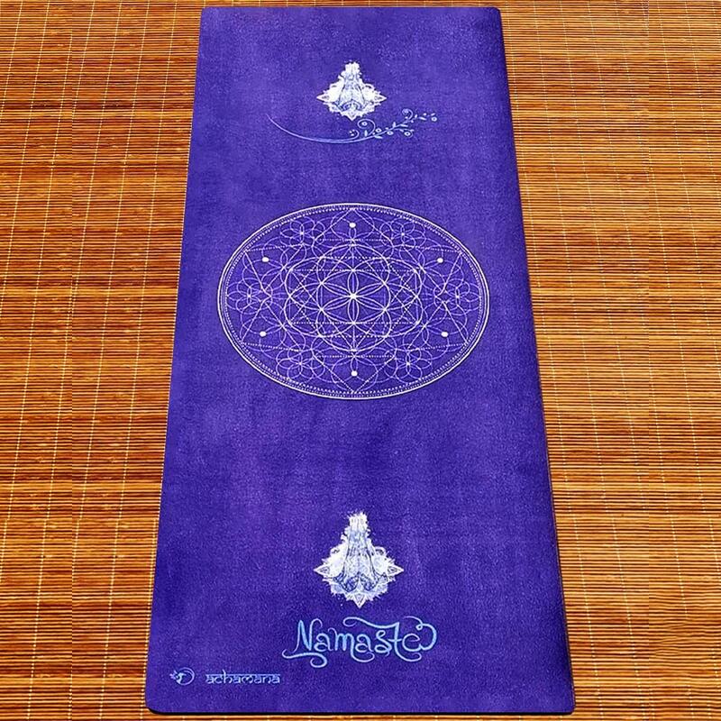 Tapis de yoga new génération 3 plis, 6mmx68Cmx1,83m + sac yoga - Namasté Indigo
