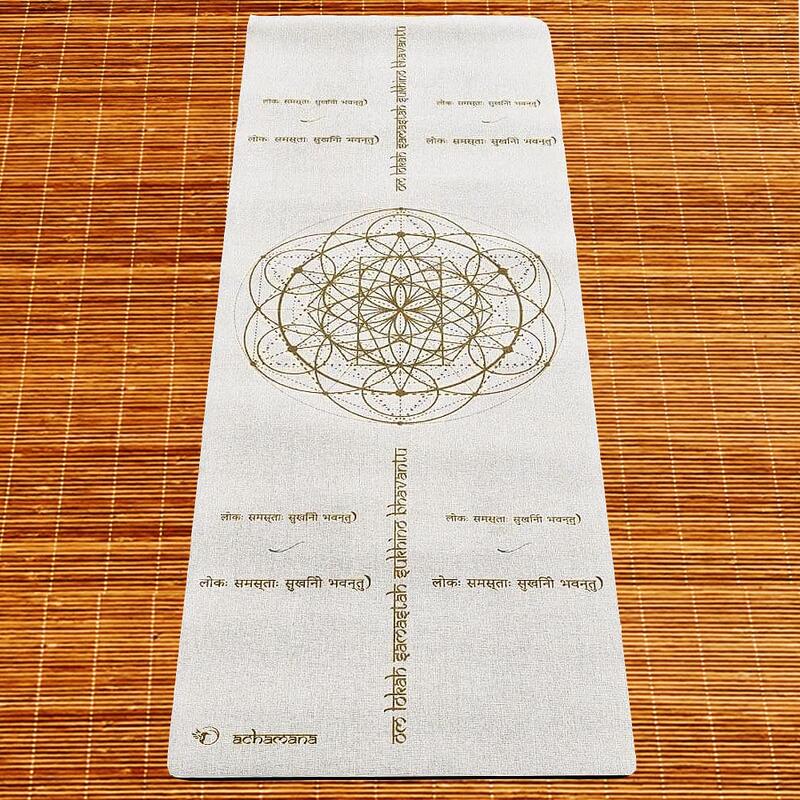 Tapis de yoga caoutchouc naturel et chanvre 4,5 mm - mantra yoga + Sac de yoga