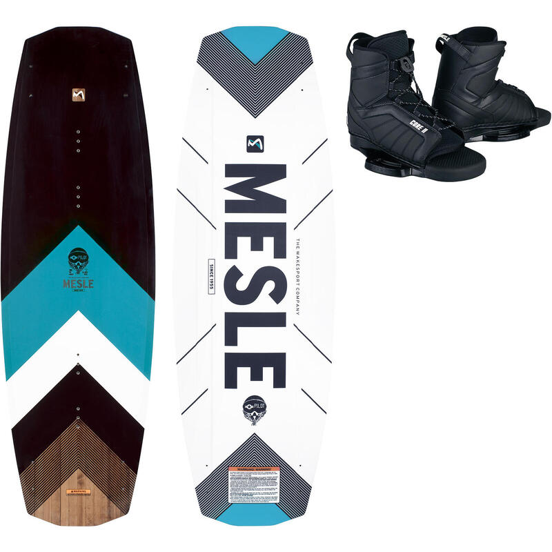 Wakeboard Set Pilot 142 cm mit Core Bindung Boot & Seilbahn Erwachsene