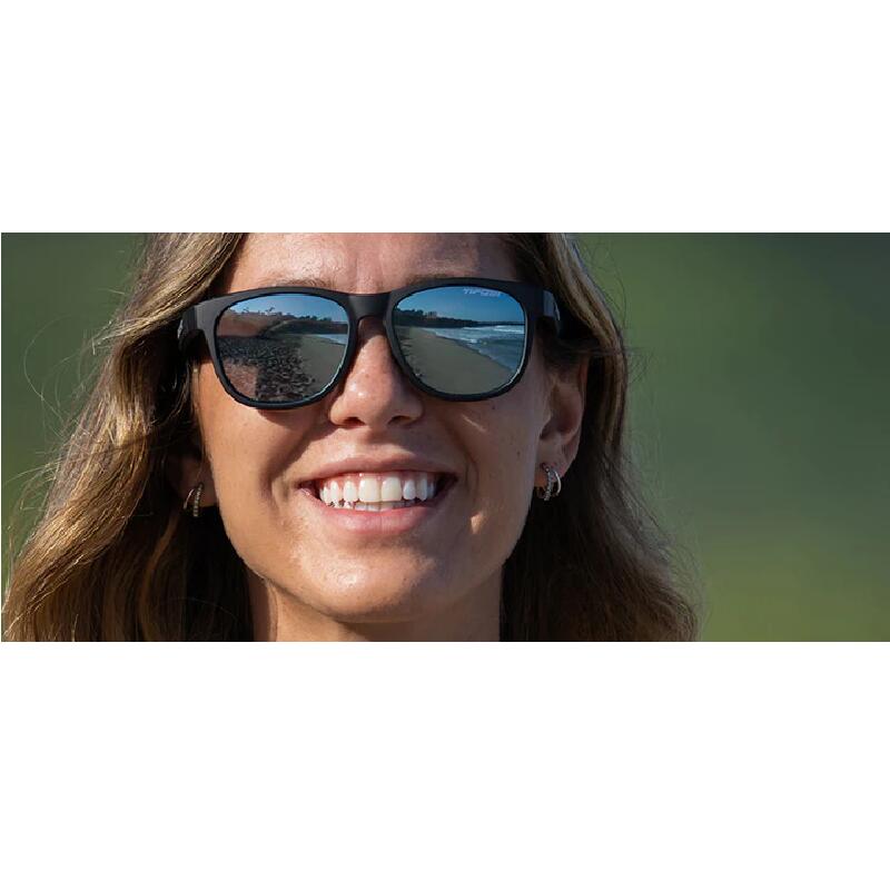 Tifosi Swank Satin Black Smoke Bright Blue