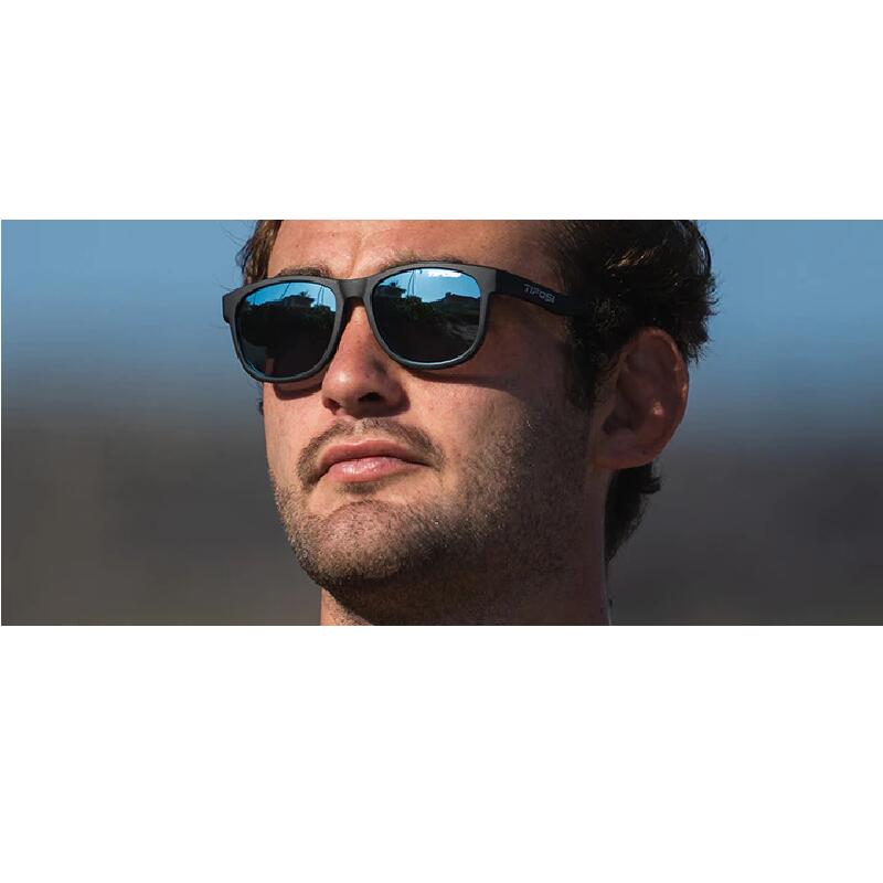 Tifosi Swank Satin Black Smoke Bright Blue