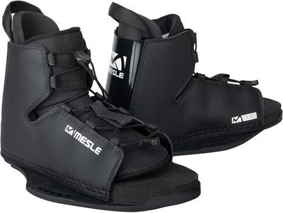 Wakeboard Bindung Duro Open-Toe Schnürung Erwachsene schwarz