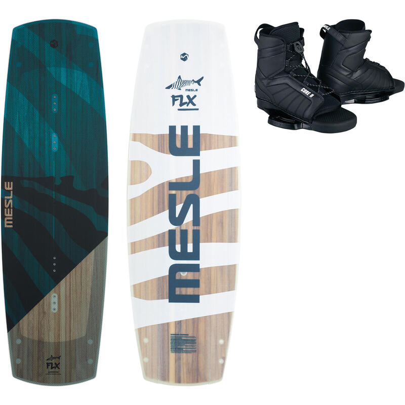 Wakeboard Set FLX 143 cm mit Core Bindung Seilbahn Flexboard Erwachsene