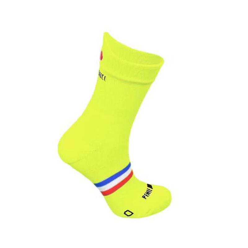 Chaussettes de course à pied JAUNE FLUO