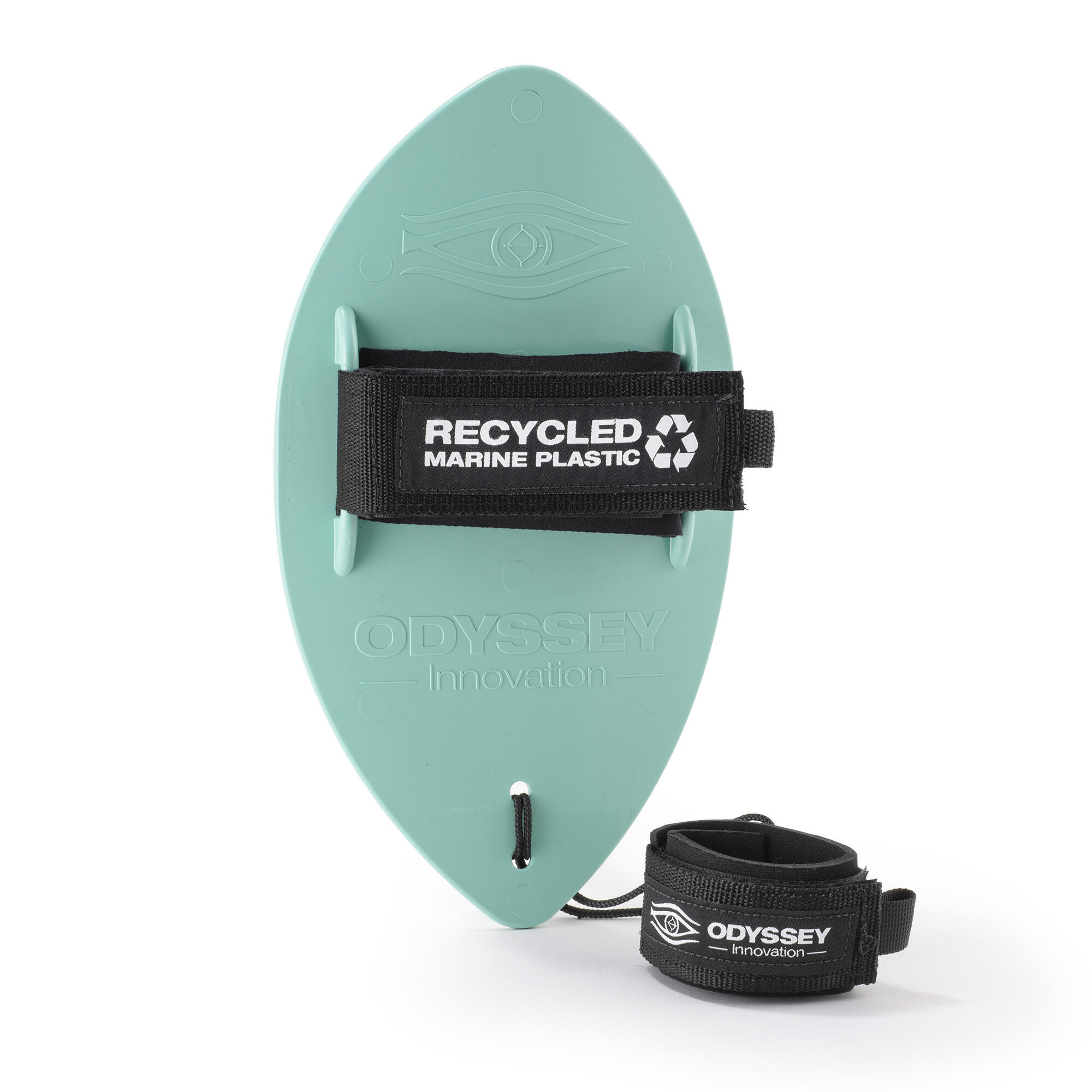 ODYSSEY INNOVATION Recycled Marine Plastic Handplane For Bodysurfing  - Mint Green