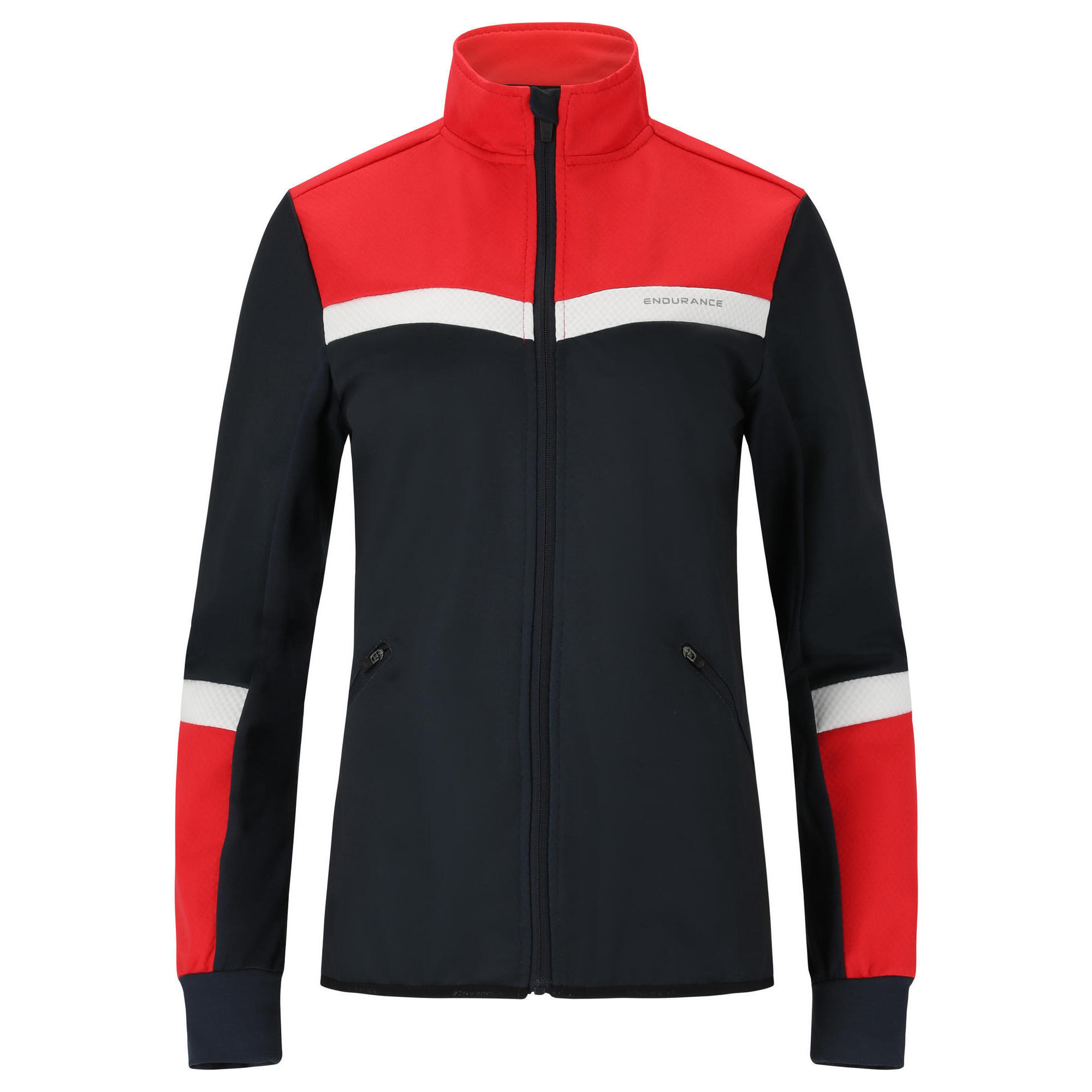 Endurance - Veste De Survêtement Linas - Doudoune Duvet - Bleu|rouge - 44 L - Decathlon