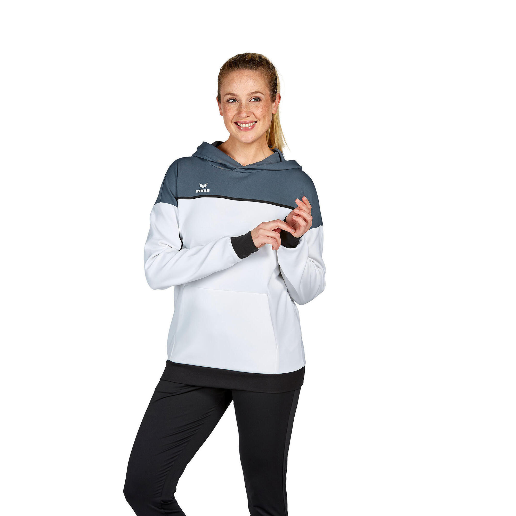 Erima - Sweat À Capuche Femme Erima Change - Pull - Blanc|gris - 34 - Decathlon