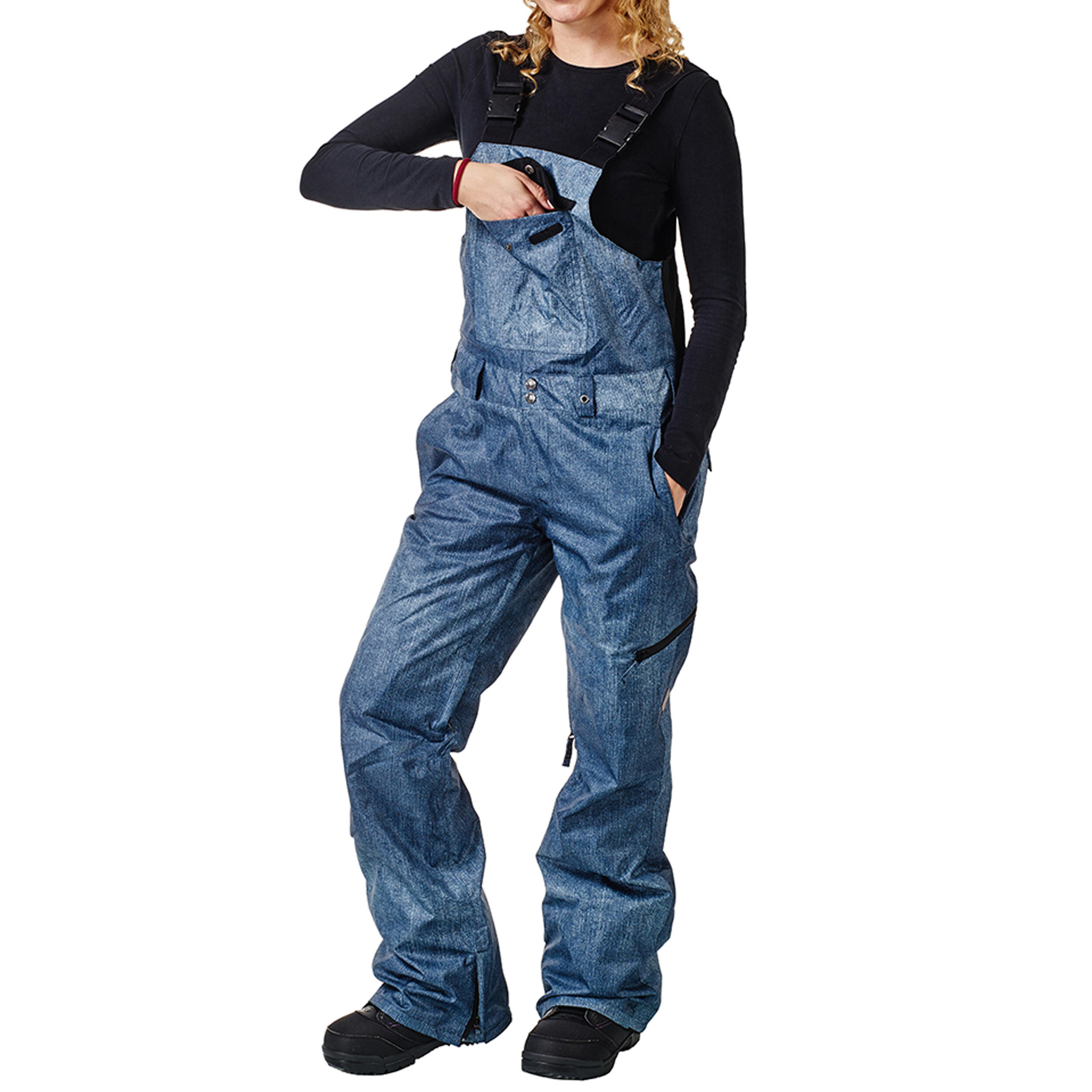 Ski-/Snowboardhose Damen - Leela black denim 5/7