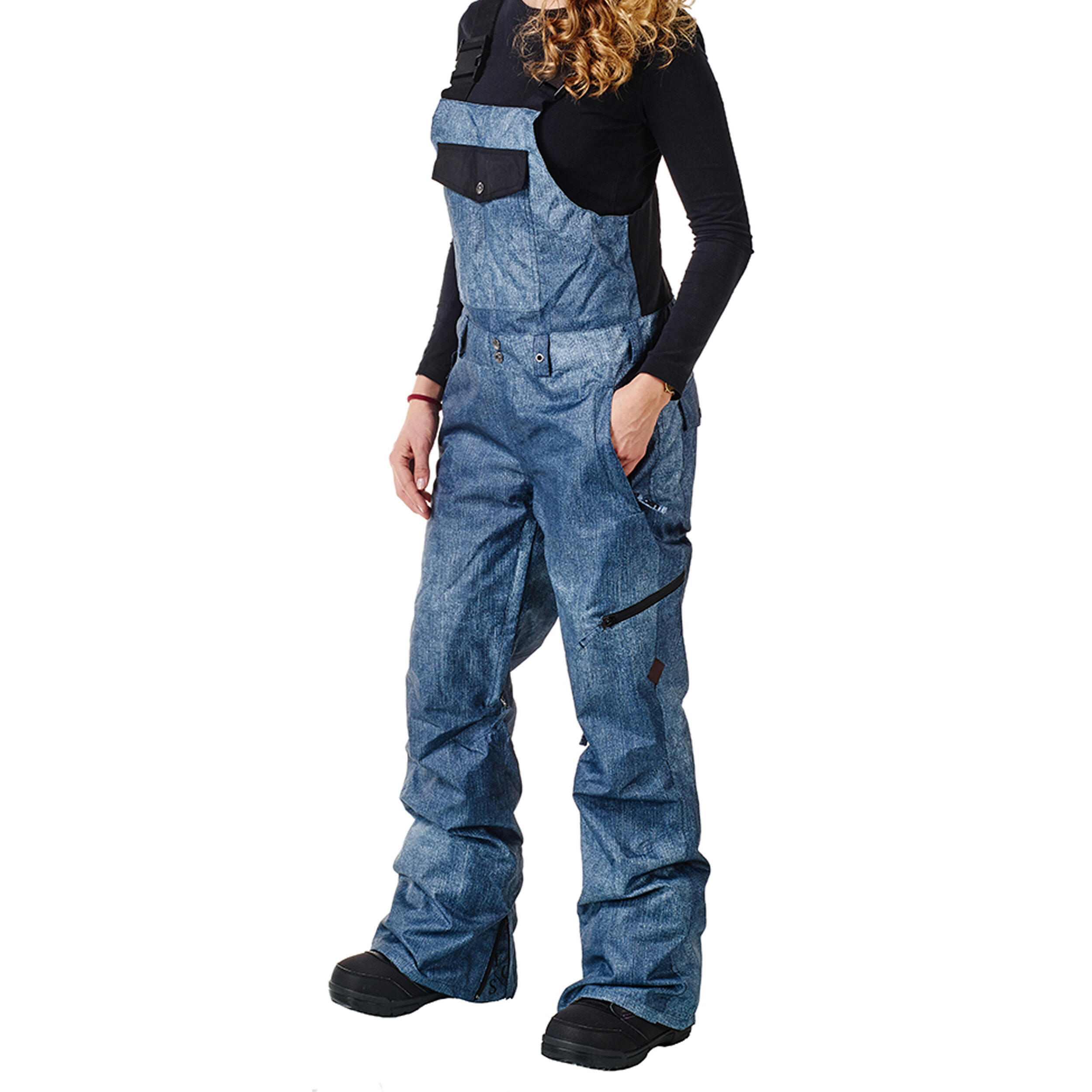 Ski-/Snowboardhose Damen - Leela black denim 2/7