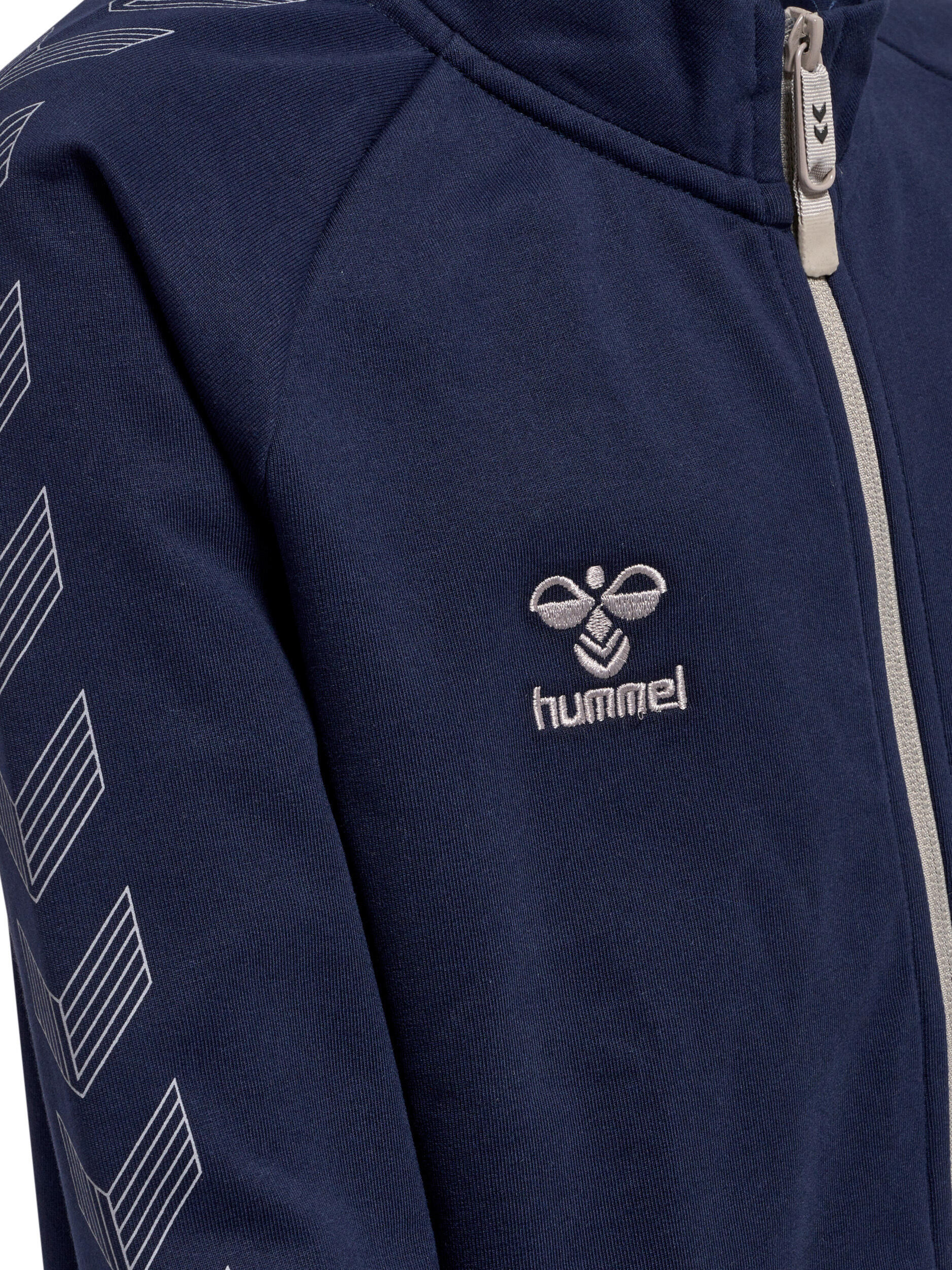 Giacca della tuta da bambino in cotone con zip Hummel Move Grid 3/4