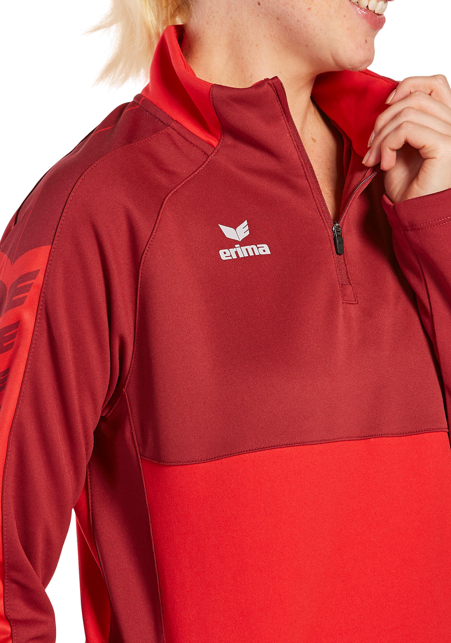 Erima Six Wings Trainingtop Junior Rouge/Bordeaux 7/7