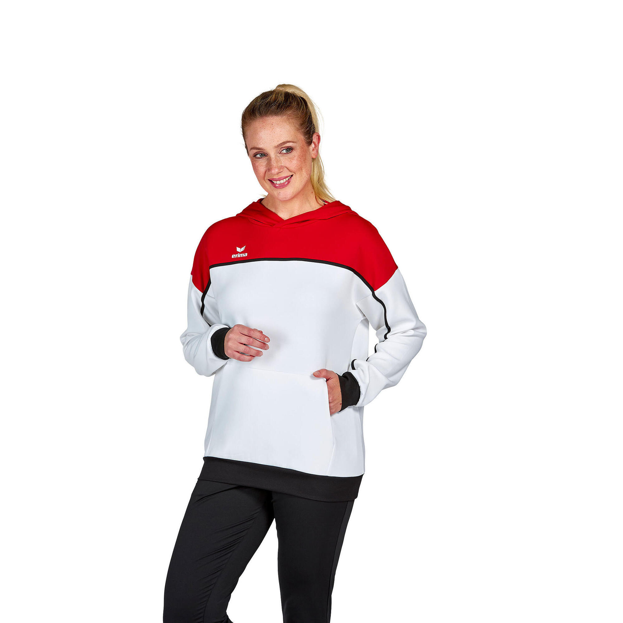 Erima - Sweat À Capuche Femme Erima Change - Pull - Blanc|rouge - 42 M/l - Decathlon