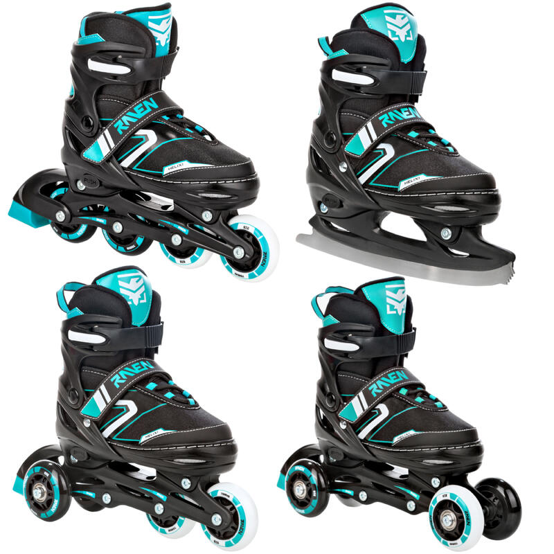 Patins à roulettes 4-en-1 Roues Raven Helixi LED réglables