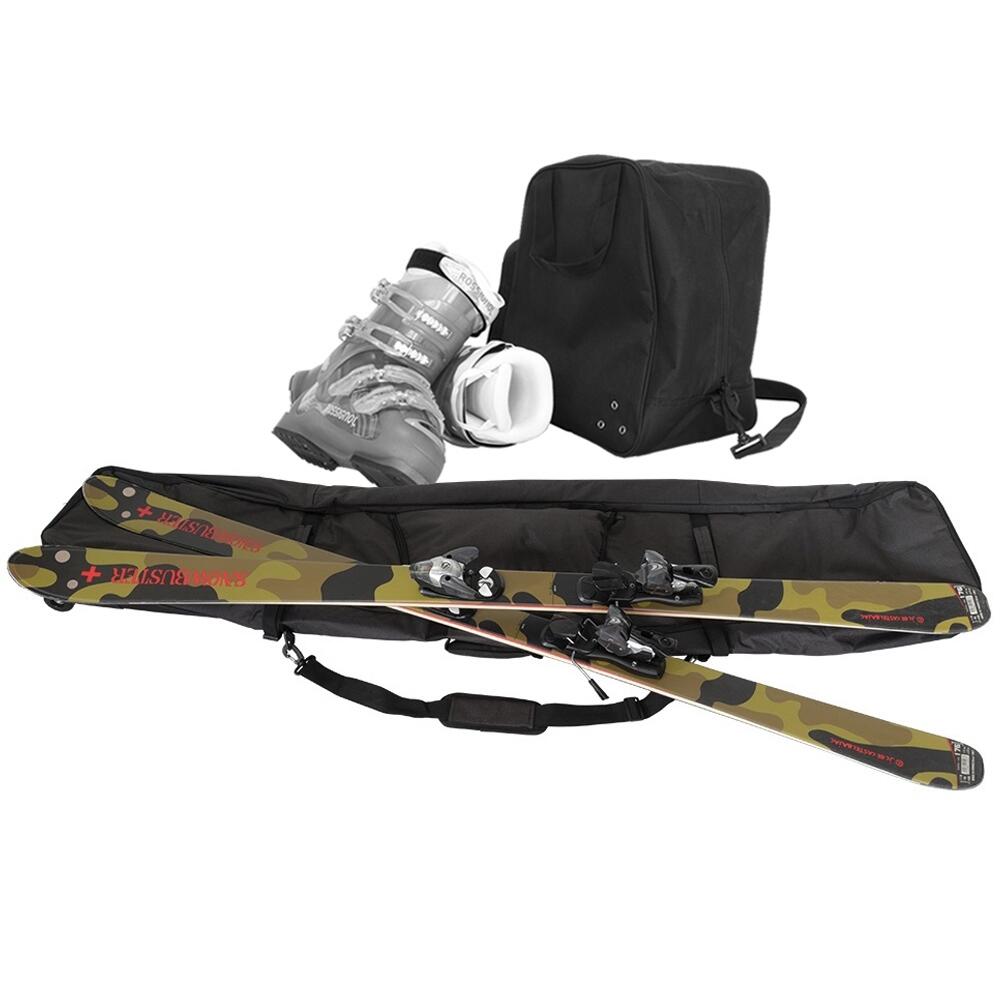 Ivol - Sac À Skis, Snowboard Et Chaussures De Ski - Longueur 175 Cm - Avec Roulettes - Housse De Rangement - Noir - Taille Unique - Decathlon