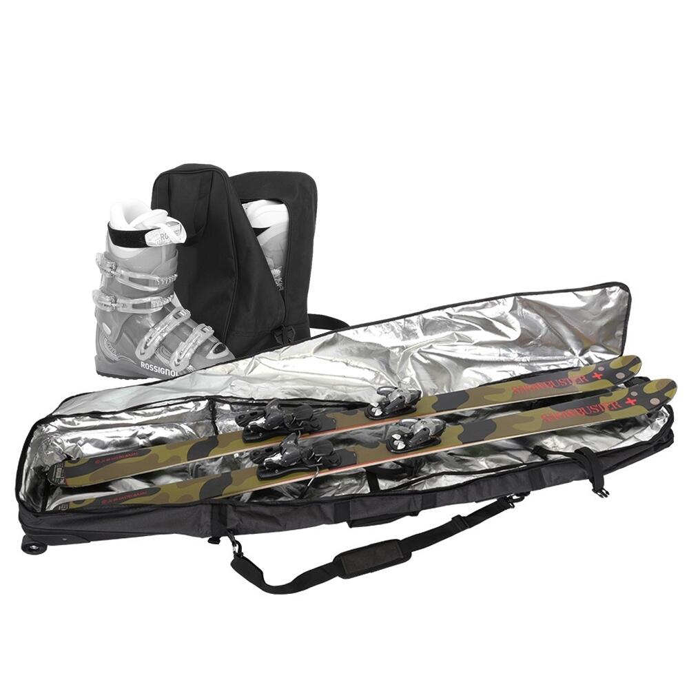 Bolsa para esquis, snowboard e botas de esqui - comprimento 175 cm - com rodas 2/3