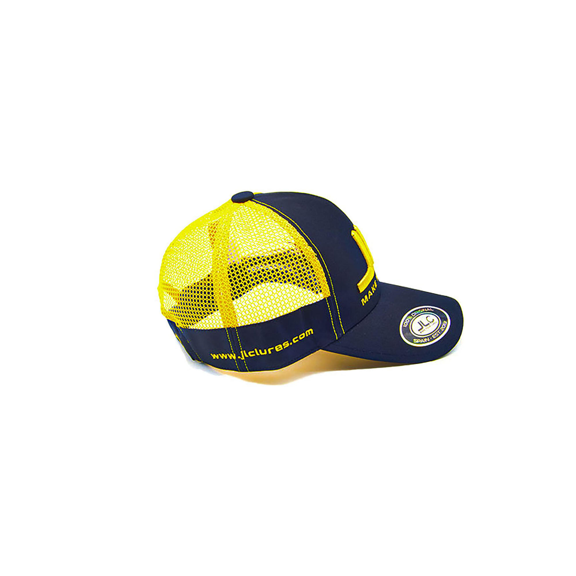 Gorra JLC Make Your Lures Visera Curvada Rejilla Niño 52-54 cm Negra-Amarilla 3/5