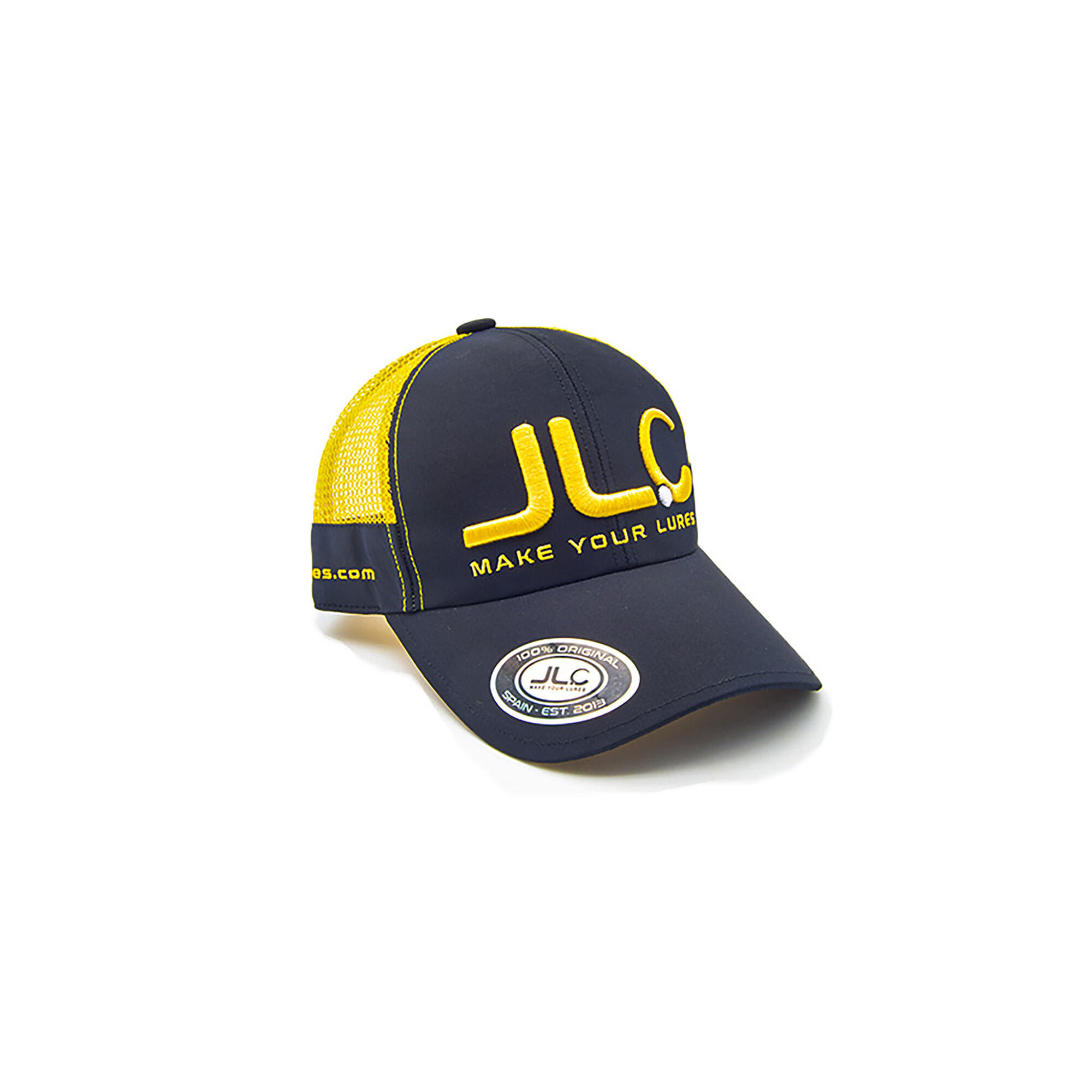 Gorra JLC Make Your Lures Visera Curvada Rejilla Niño 52-54 cm Negra-Amarilla 2/5