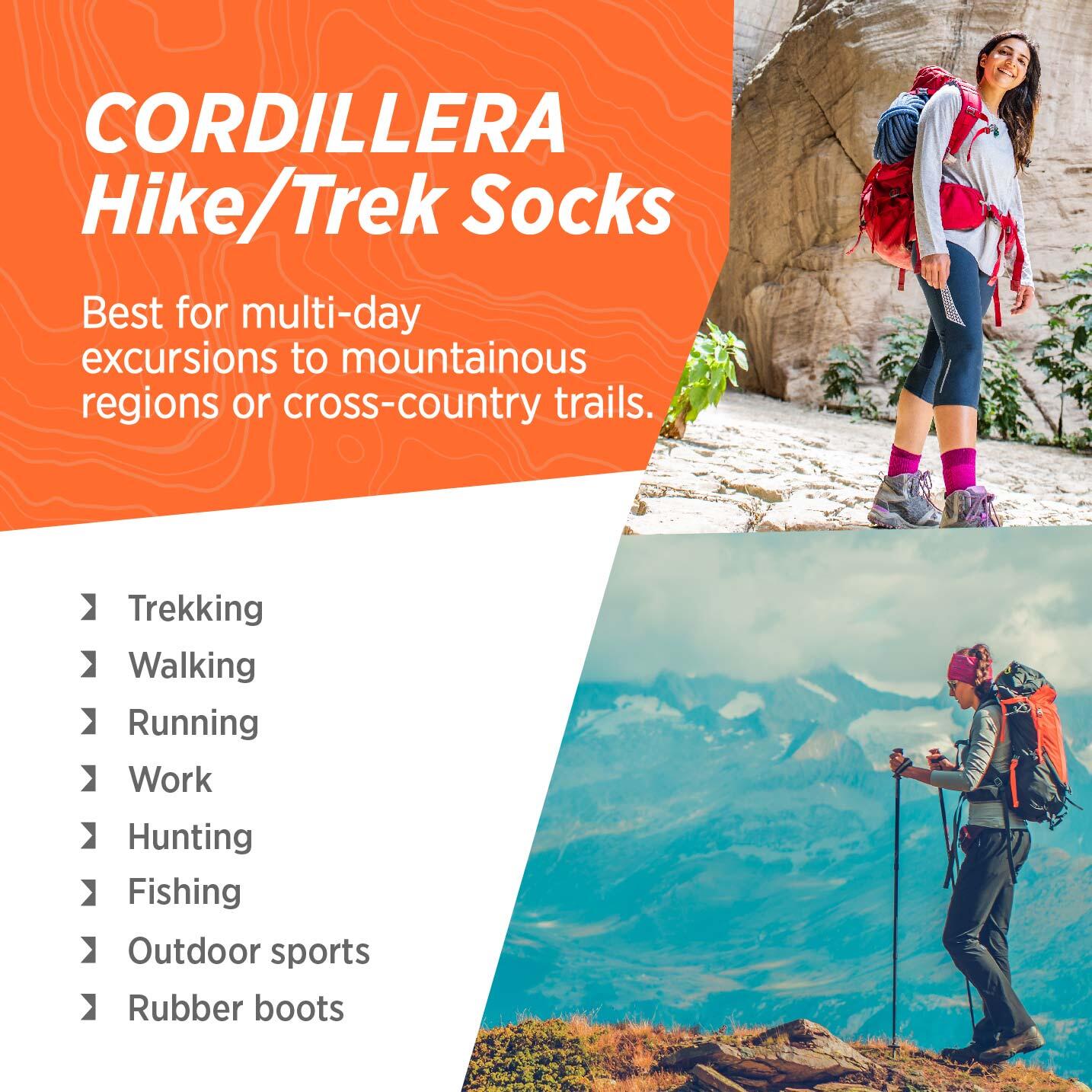 Alpaca Merino Hiking Socks: CORDILLERA Padded Trekking Thermal Socks Unisex. 5/7