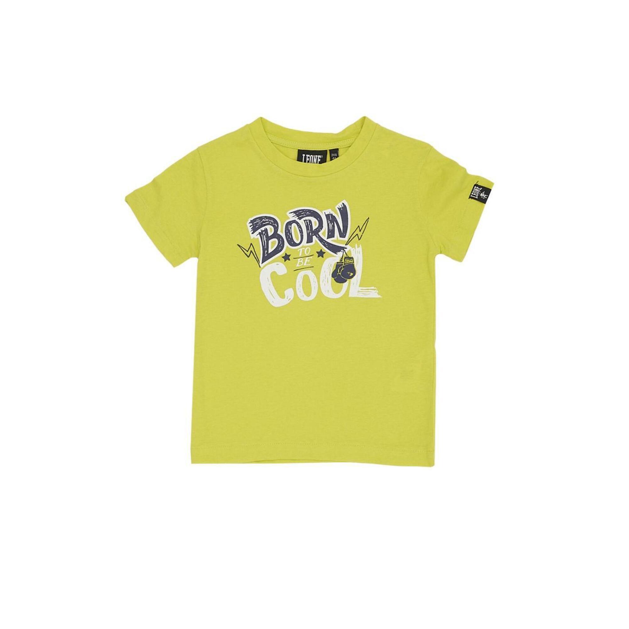 Leone 1947 Apparel - "born Cool" T-shirt Manches Courtes Imprimé Basique Pour Garçon - T-shirt Manches Courtes - Jaune - 36 Xs - Decathlon
