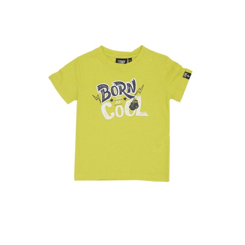 T-shirt da bambino maniche corte stampa "Born Cool" Basic