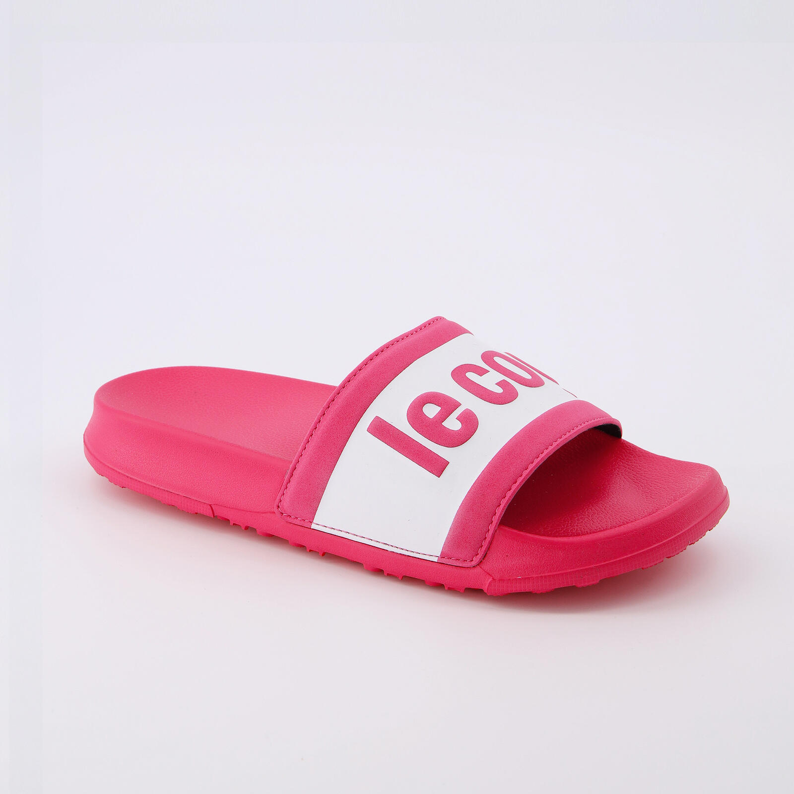 Sandálias Mulheres Le Coq Sportif Slide Wording Rosa/Branca 5/5