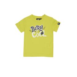 Camiseta básica de manga corta con estampado "Born Cool" para niño