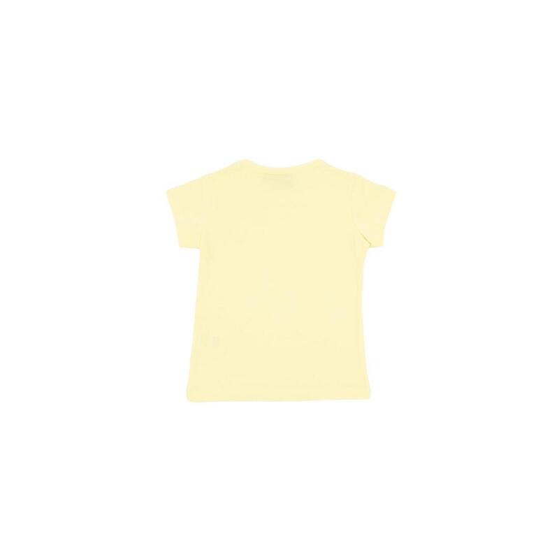 T-shirt fille manches courtes avec grand logo Basic