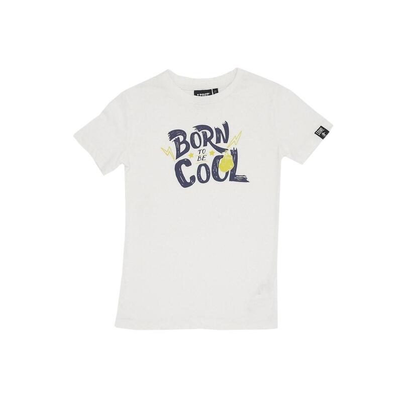 T-shirt da bambino maniche corte stampa "Born Cool" Basic