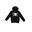 Sweatshirt criança com capuz, Zipper completo e logo Basic