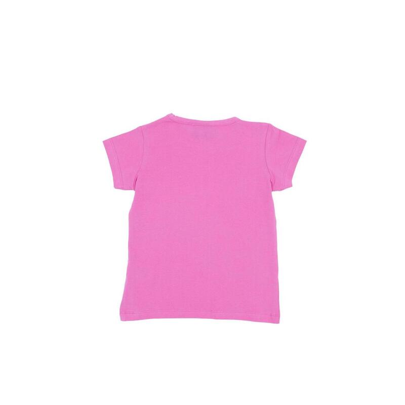 T-shirt fille manches courtes avec grand logo Basic