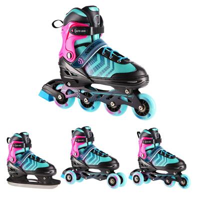 Schaatsen met verwisselbare ijshockeyschaats 4in1 nh18190 nils extreme